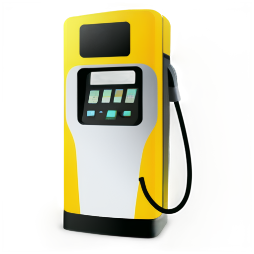 fuel dispenser on transparent background in yellow-orange colors - icon | sticker