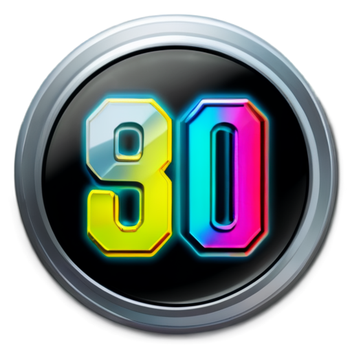 An 80s-style inventory button, a button for playing - icon | sticker