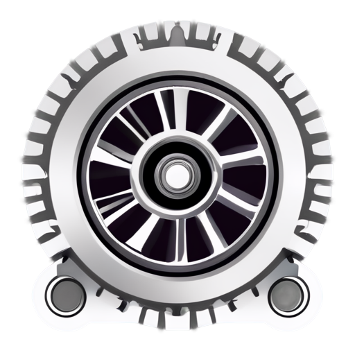 engine icon simple with lambda - icon | sticker