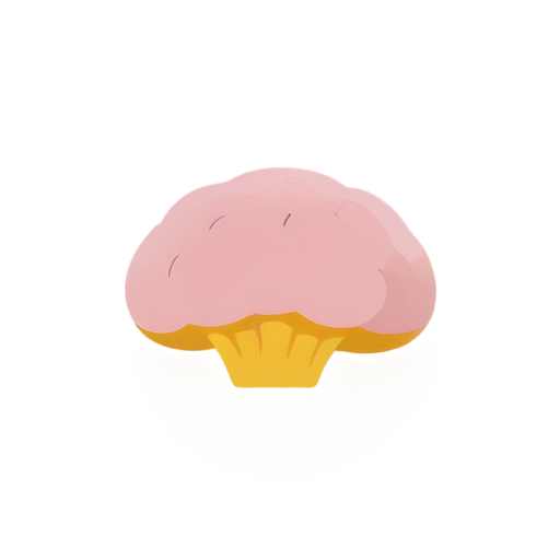 Abstract flat style sponge gluttonous brain - icon | sticker