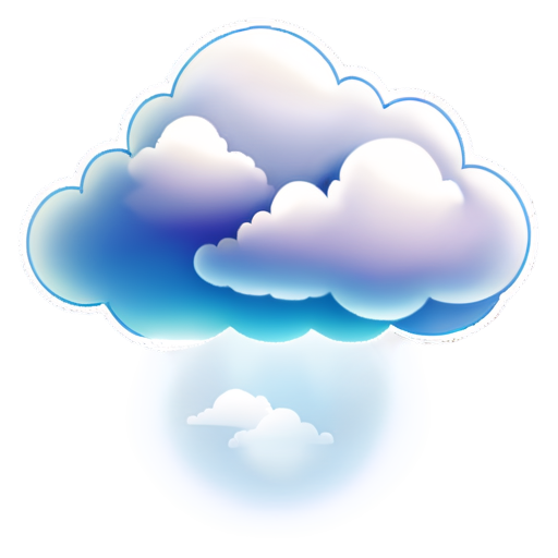 Cloudy, Sunny Weather, colorful - icon | sticker