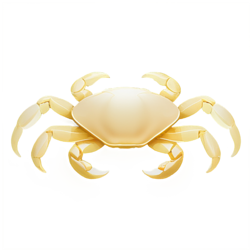 pearlescent shell crab - icon | sticker