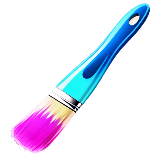 Create a gradient colorful painbrush with camera icon - icon | sticker