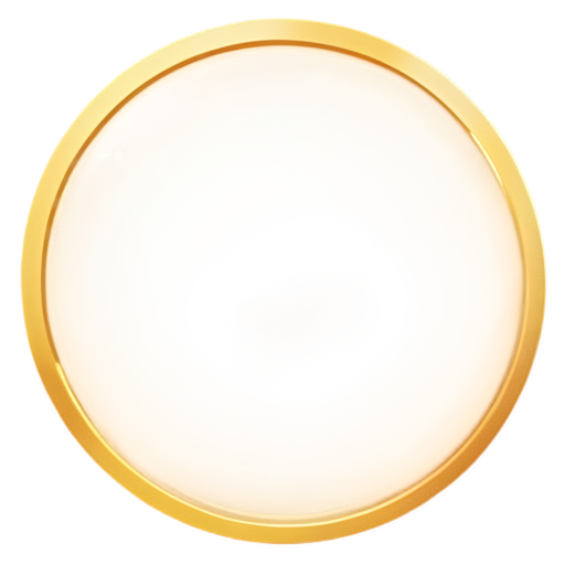 circle crossed diagonally from the lower left corner to the upper right. the circle and diagonal should be three-dimensional, the color is gold - icon | sticker