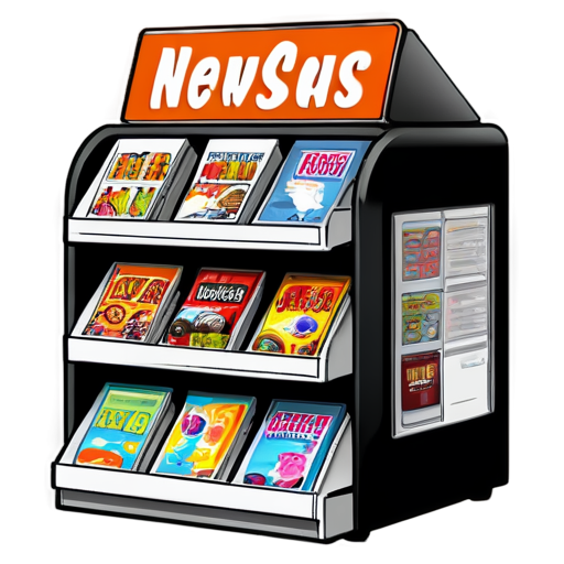 newsstand, logo, beautiful, showcase - icon | sticker