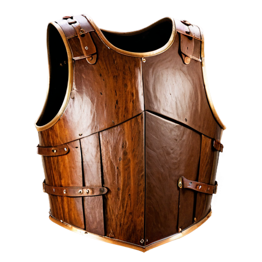 Simple cuirass made of tree bark - icon | sticker