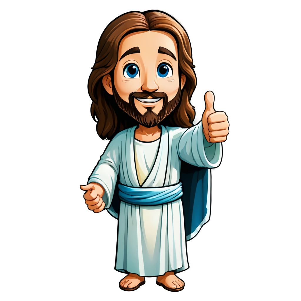 jesus thumbs up - icon | sticker