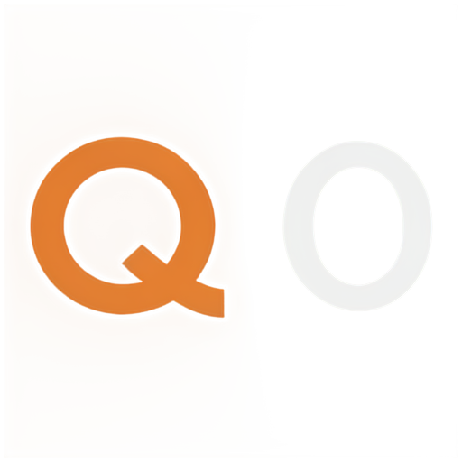 "An artistic logo featuring the capital letter Q designed to captivate with a bold and vibrant introduction. The color palette includes rich and saturated tones of orange or red, emphasizing energy and creativity. The letter Q is stylized to resemble a magnifying glass, adding a clever illustrative touch that blends functionality with design - icon | sticker