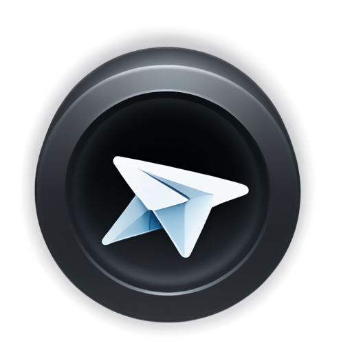 dark telegram logo - icon | sticker