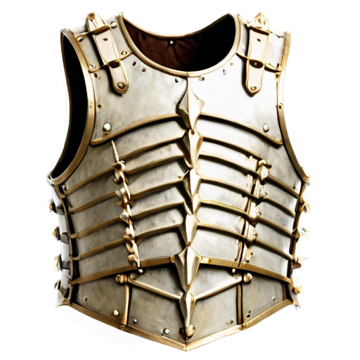 Simple poor medieval fantasy cuirass made of bones - icon | sticker