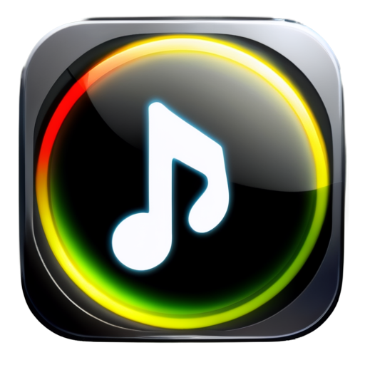 An app called LumoHub, used for playing audio and video, requires its icon to have a luminous effect. - icon | sticker