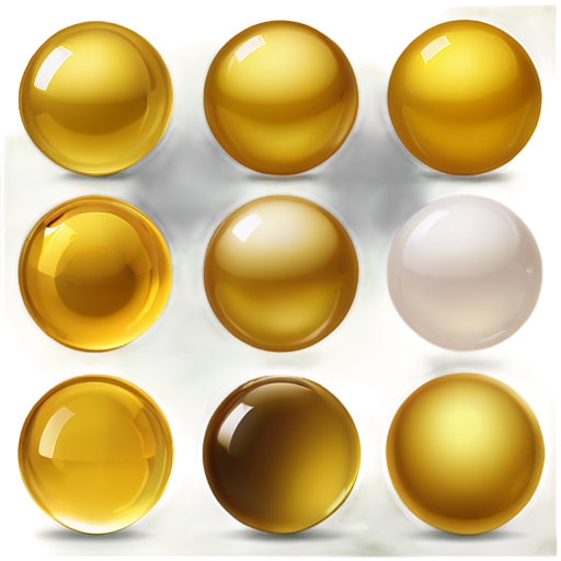 all shades of gold on a sphere without glare - icon | sticker