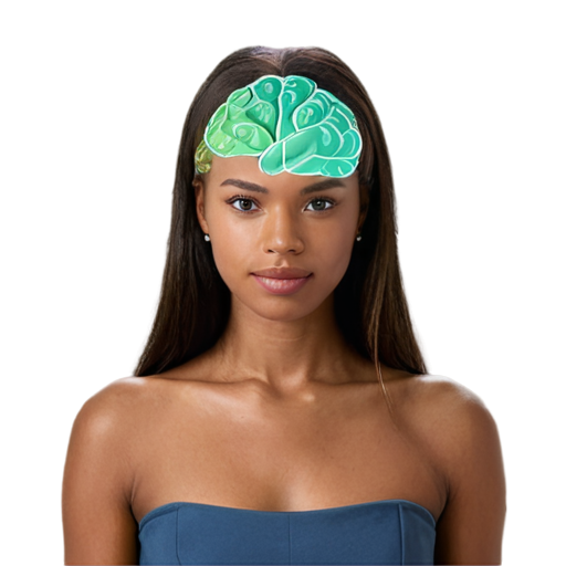 Create an avatar for a psychology blog aimed at a mixed audience (both men and women). The image should convey trust, professionalism, and warmth. Include a symbol of psychology, like a silhouette of a head with a neural network or a stylized brain, surrounded by calm, neutral colors (such as soft blues, greens, and grays). The background should be light, clean, and minimalist, so as not to distract from the main image. - icon | sticker