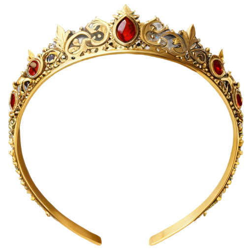 Medieval simple poor fantasy gold diadem - icon | sticker