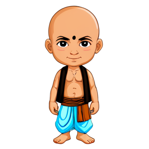 indian guru bald - icon | sticker