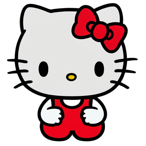 hello kitty with school - icon | sticker