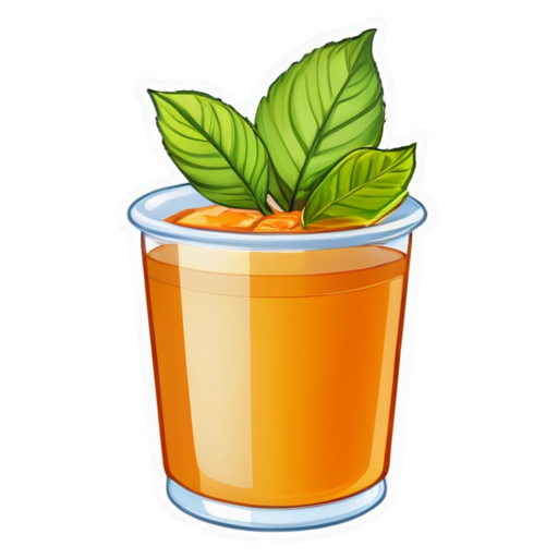 Hot yam herb tea with yam syrup. - icon | sticker