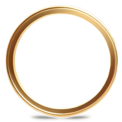 a perfect circle made of a square pipe. a diagonal is drawn in the circle from a square pipe. the thickness of the circle and the diagonal is 10px. color - gold - icon | sticker