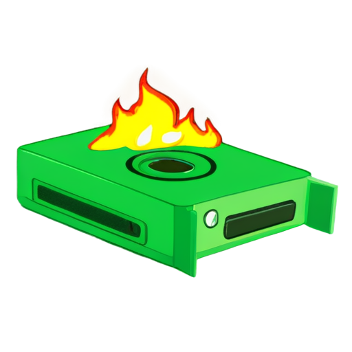 xbox on fire - icon | sticker