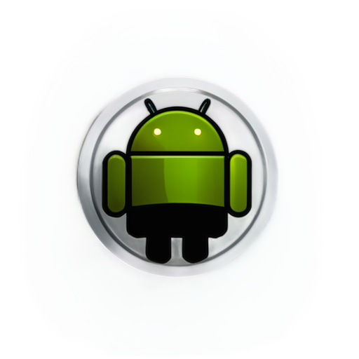 The icon should have a clean, modern style, without cartoonish elements. Include: Android icon - icon | sticker