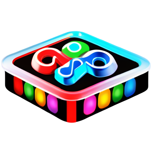 Create a 3D game logo named "Fun ludo", it should have ludo board within - icon | sticker