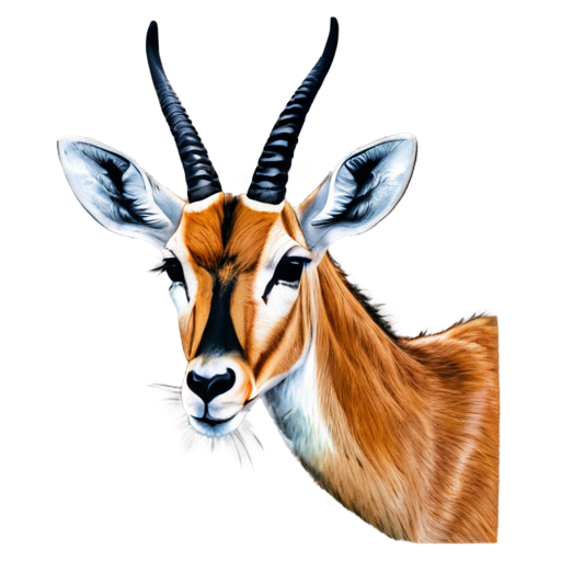 Wild gazelle head - icon | sticker