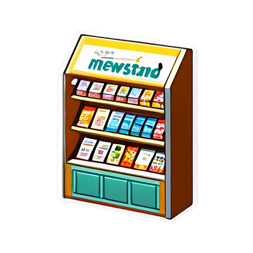 newsstand, logo, beautiful, showcase - icon | sticker