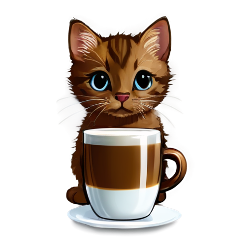 kitty coffee - icon | sticker