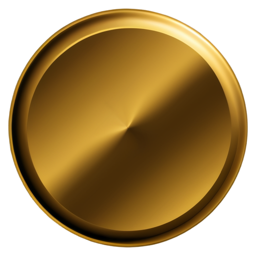 circle crossed diagonally from the lower left corner to the upper right. the circle and diagonal should be three-dimensional, the color is gold - icon | sticker