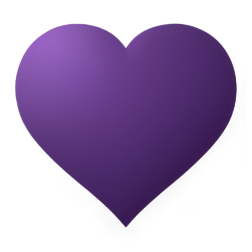 Purple Heart and love - icon | sticker