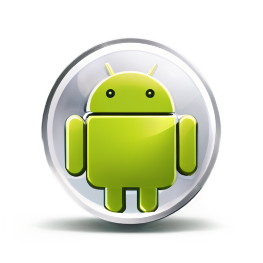 The icon should have a clean, modern style, without cartoonish elements. Include: Android icon - icon | sticker