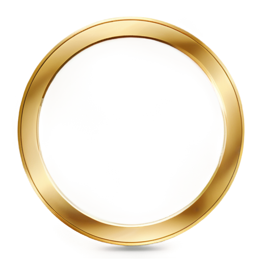 gold smooth thin circle border transparent background - icon | sticker