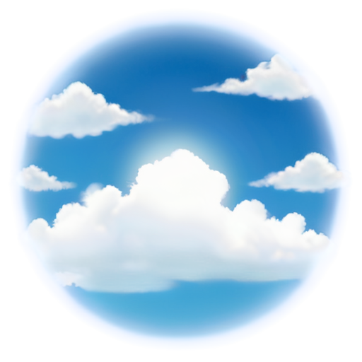 Cloudy, Sunny Weather, colorful - icon | sticker