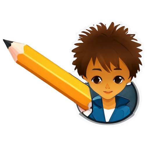 cog with pencil - icon | sticker