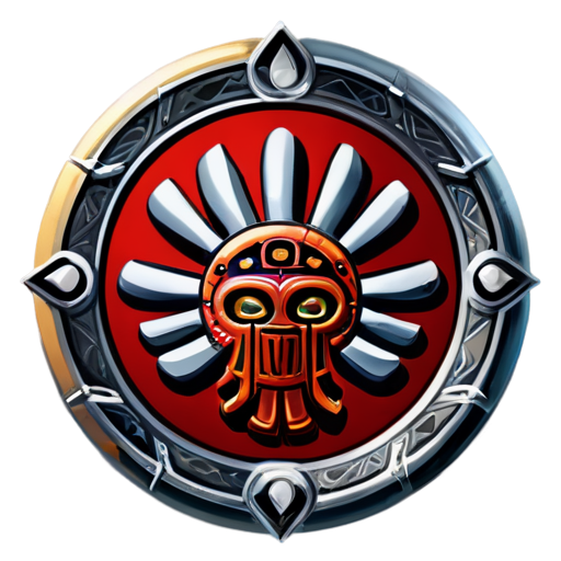 A simple round logo for a website about the slot game Aztec's Claw. - icon | sticker