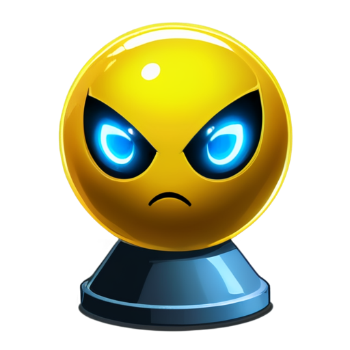 faceless yellow electric ball with flashes - icon | sticker