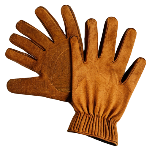 Simple gloves made of tree bark - icon | sticker