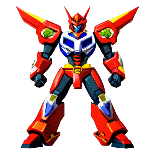 make me an icon for a youtuber named BakuBrawlerX and make it a mix between gurren laggan and a megazord - icon | sticker