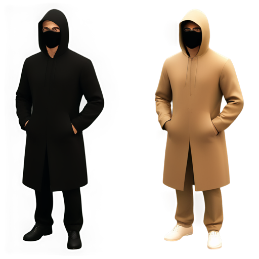 thief in black mask 3d model - icon | sticker