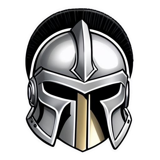 spartan helmet black and white - icon | sticker