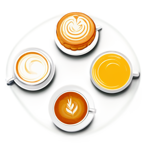 cafe products in yellow-orange colors - icon | sticker