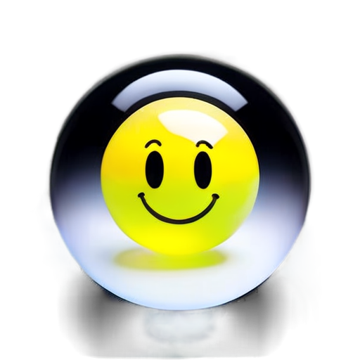 Create an icon with a background of meny happy faces and in front a yellow and black padel ball - icon | sticker