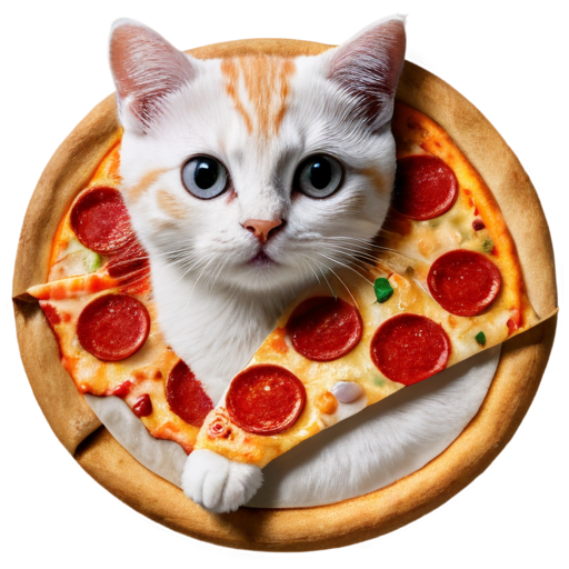 kitty pizza - icon | sticker