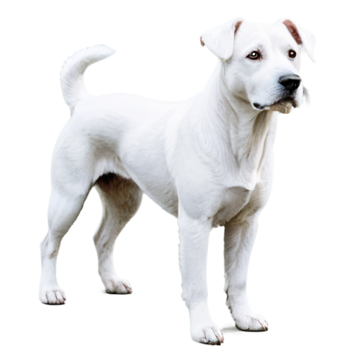 white DOG with AI - icon | sticker