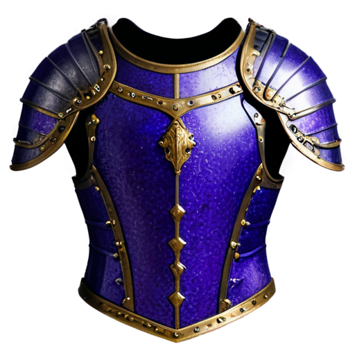 Intricate reach medieval fantasy cuirass made of purple night sky - icon | sticker