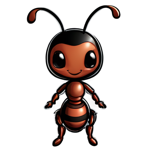 an ant in the garden - icon | sticker