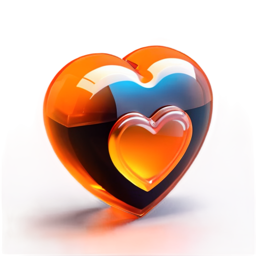 heart orange - icon | sticker