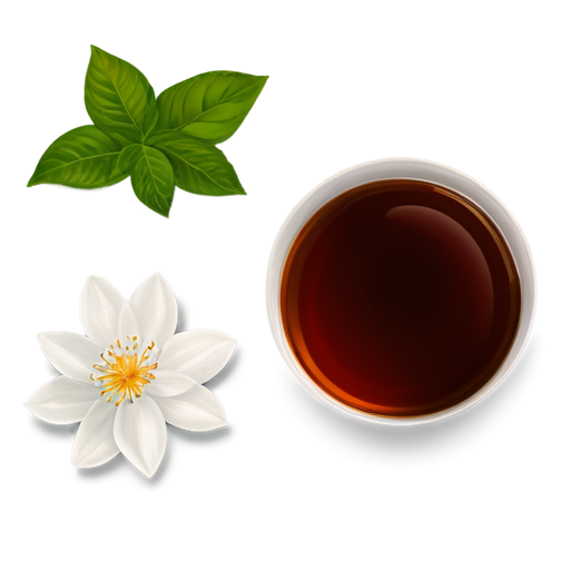 tea, jasmine and sugar - icon | sticker