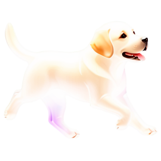 a running handsome Labrador - icon | sticker