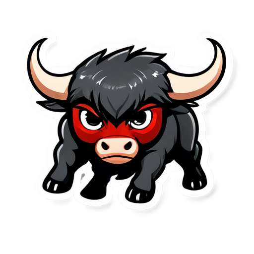 bull 8 logo esports 1D red - icon | sticker